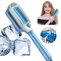 hair straightener brush ice therapy professional negative ion cold wind comb heatless hair care brush for wet dry hair eu plug
