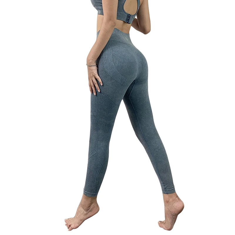

Running Yoga Leggings Women Solid High Waist High Quality Elastic Force Leggings Breathable Seamless Gym Pants For Women Fitness