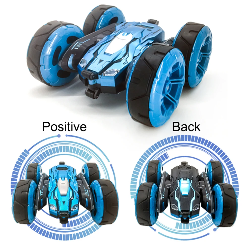 2.4G 4WD RC Stunt Car Toy Electric Double Sided 360 Rotate Remote Control 4x4 2.4GHz radio controlled cars toy for kids | Игрушки и