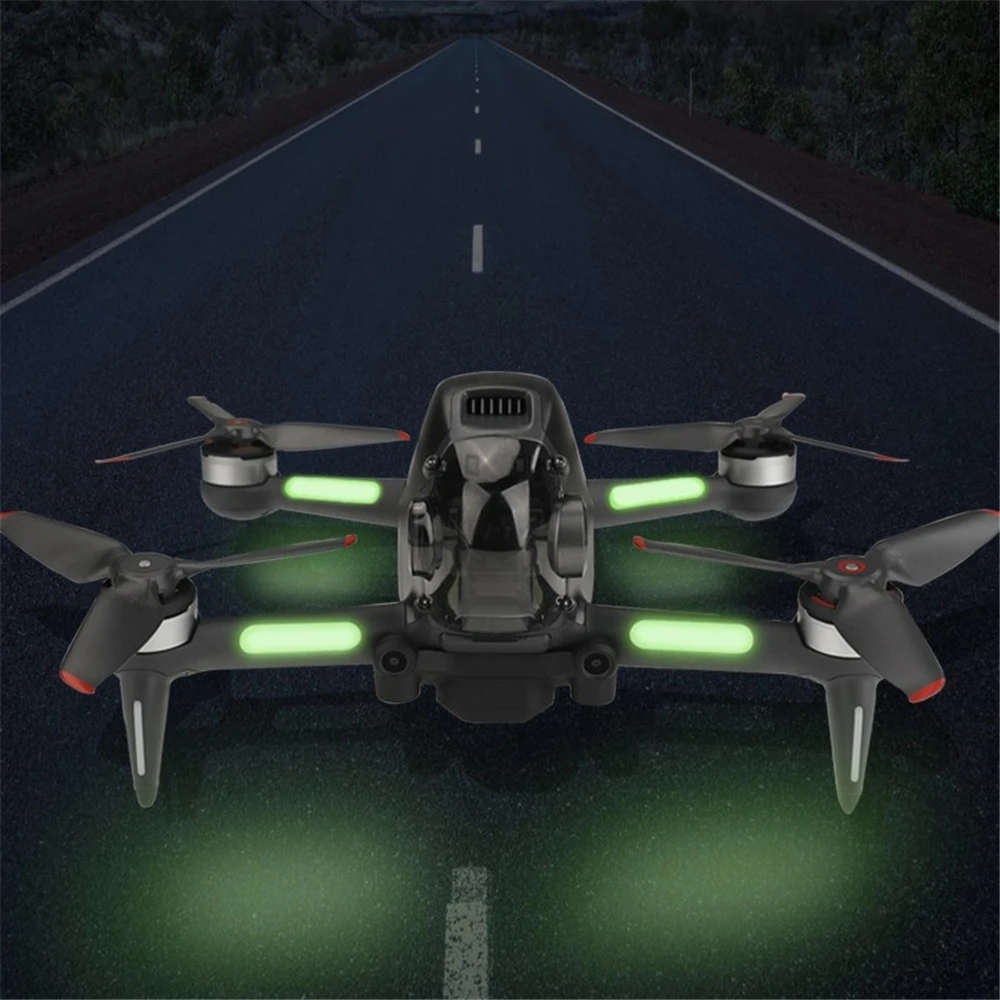 

2 Pieces Fluorescent Stickers for DJI FPV Drone Aircraft Luminous Decals for Night Flight Light Searchlight Accessories