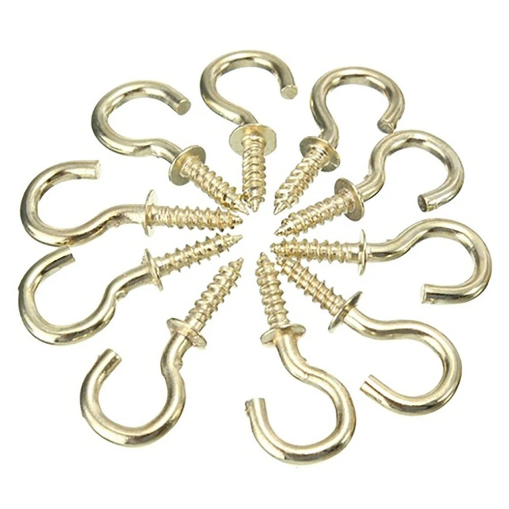 20 шт сверхмощные медные покрытые винтовые плечи чашки потолочные крючки вешалки