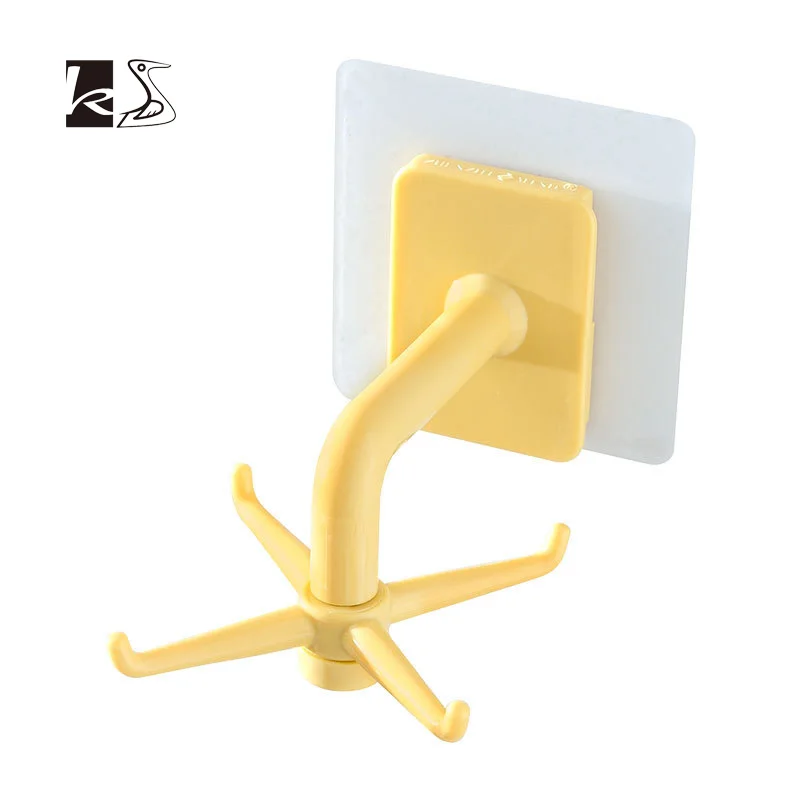 

Rotary hook kitchen tool holds non-mark hook free of hole wall hanging 360 degree rotation 6 claw hanging frame kitchen hooks