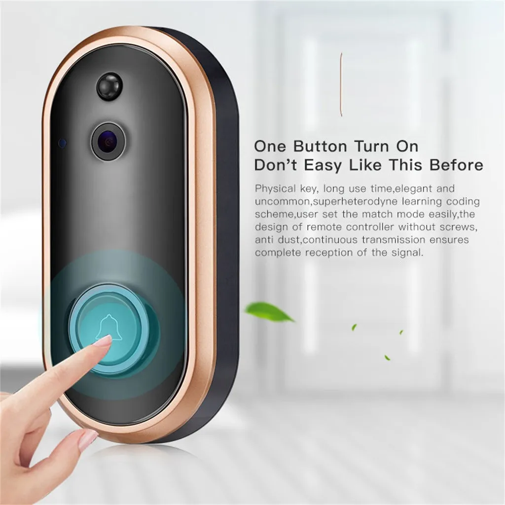 Дверной звонок 1080P Smart Wi-Fi беспроводной ночное видение видеокамера телефона умный