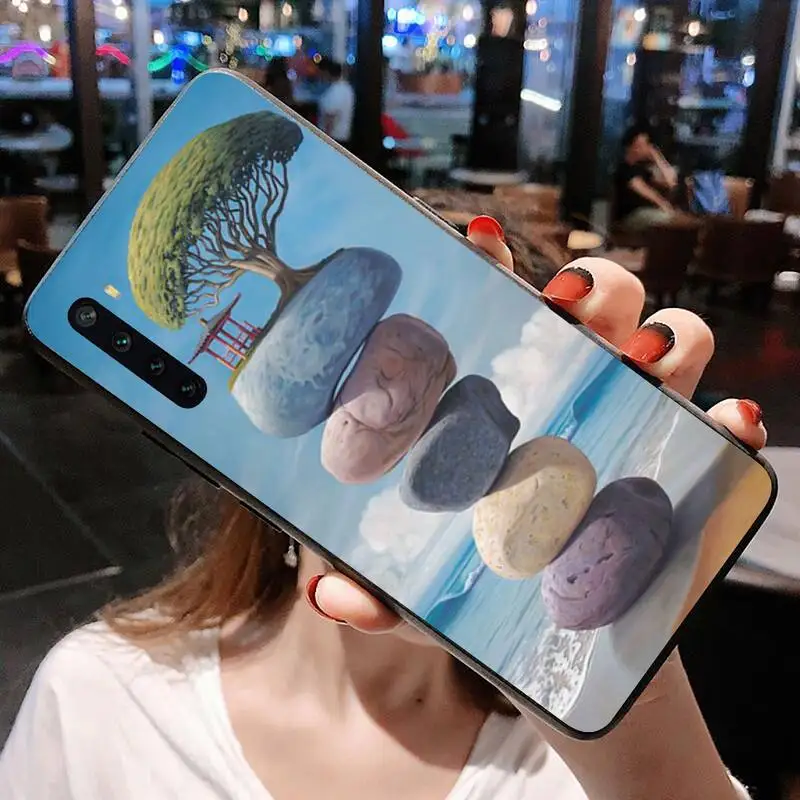Забавный цветной каменный чехол мягкий черный для телефона Xiaomi Mi Note 10 Lite 9T Pro xiaomi