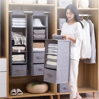 creative household clothes hanging drawer box underwear sorting storage wall wardrobe closet organizer shelves organizadores