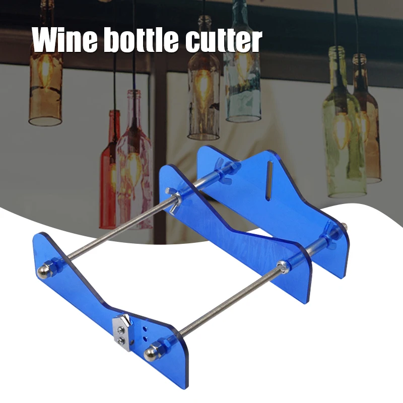 

Economical Glass Bottle Cutter DIY Tool for Cutting Round Bottles Glass Cutter Tool Kit Easy to Set ds99