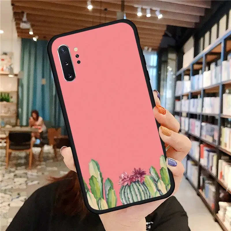 

Candy Color Cactus Phone Cases For Samsung A50 A51 A71 A20E A20S S10 S20 S21 S30 Plus ultra 5G M11 funda cover