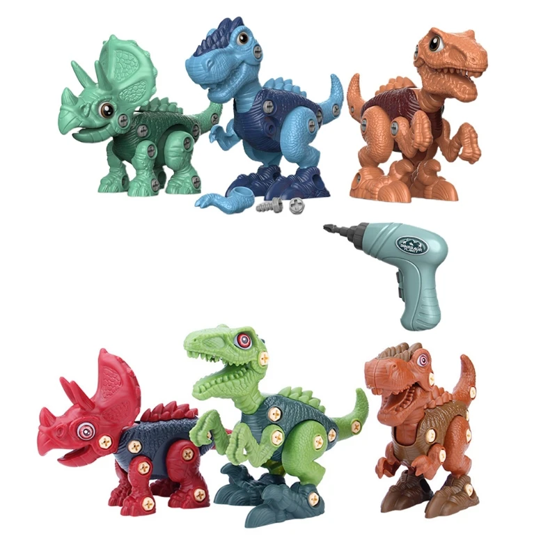 

Take Apart Toy Dinosaur Disassemble Block DIY Montessori Gift Interactive Education Toy with Electric Drill Kids Favors