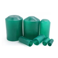 2pcs green color cable heat shrink cap pvc plastic wrap wire protect cover bottom cable sleeve cable insulated