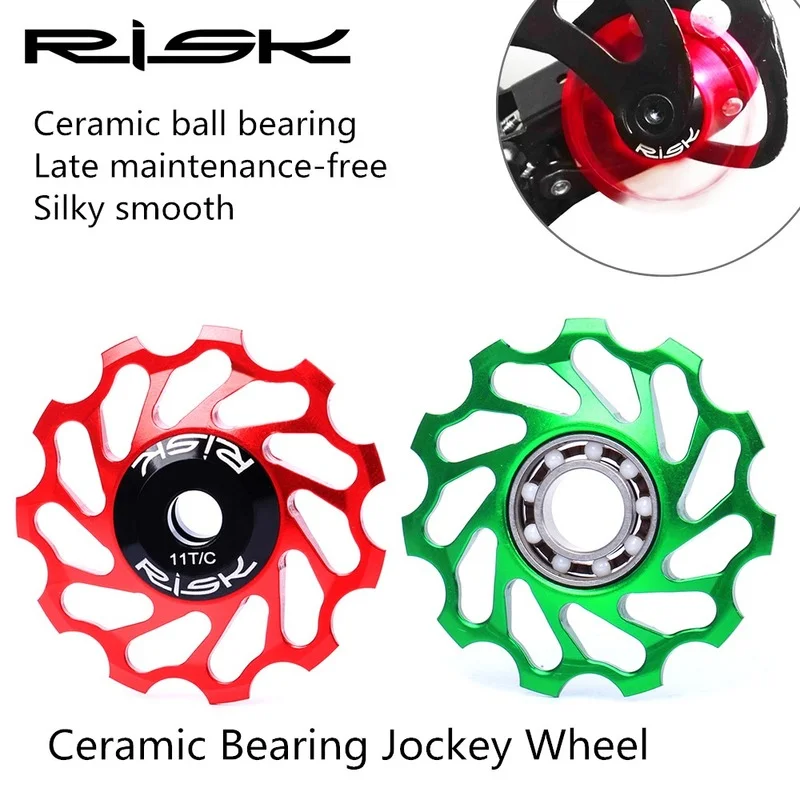 

Горный шоссейный велосипед 11T, Jockey Wheel, задний переключатель, керамический подшипник, направляющее колесо, велосипедный Jockey Roller
