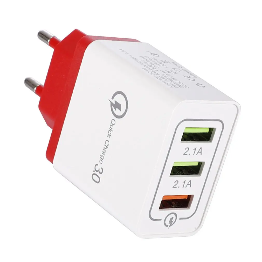 

Multi Interface 5V 9V 12V Smart Phone Charger Head 3USB QC3.0 Mobile Phone Fast Charging Charger Head