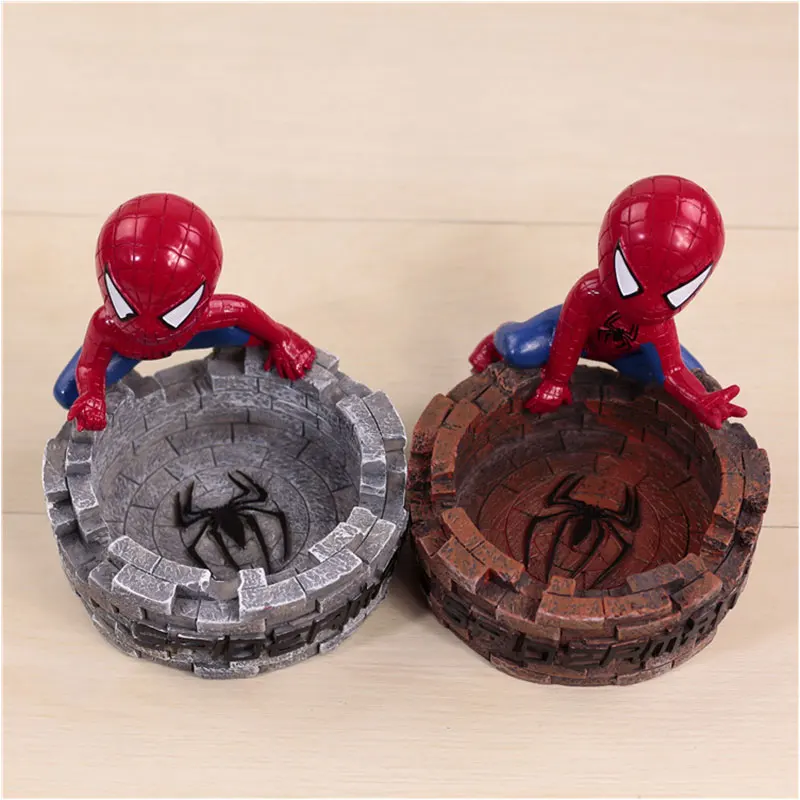 Домашняя Автомобильная настольная пепельница Фигурка Человека паука маленькое