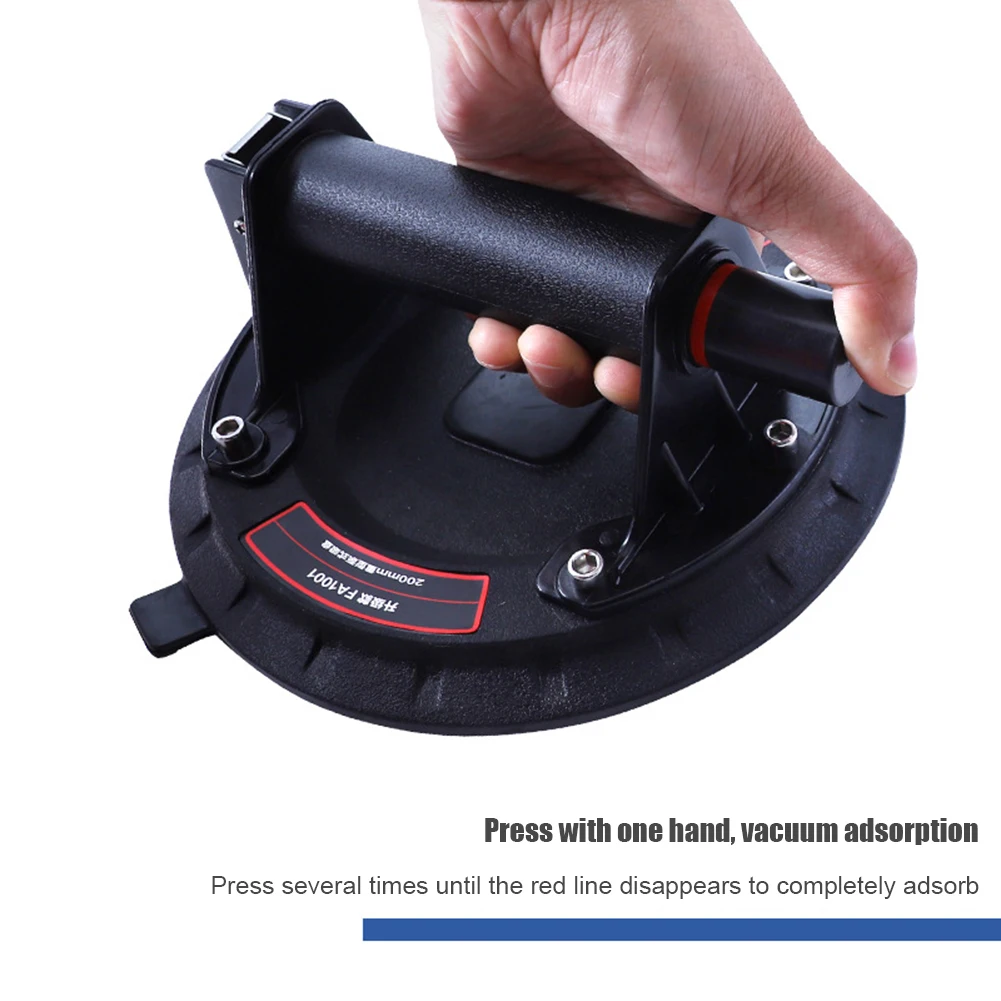 

Vacuum Suction Cup 8inch 110kg Bearing Capacity Heavy Duty Vacuum Lifter for Granite Tile Glass Manual Lifting Tool