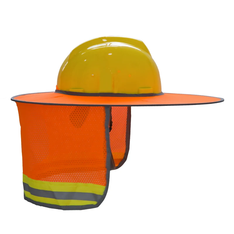 Safurance Reflective Stripe Neck Shield Safety Hard Hat Cap Sun Shade Protective Helmets Workplace Safety - Цвет: Orange