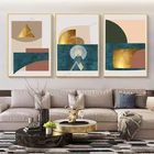 WTQ Скандинавская Картина на холсте постеры скандинавский абстрактный мрамор золотистый геометрический Настенный декор Настенная картина Декор для комнаты домашний декор