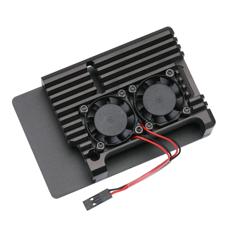Новинка алюминиевый чехол для Raspberry Pi 4 с двойным охлаждающим вентилятором