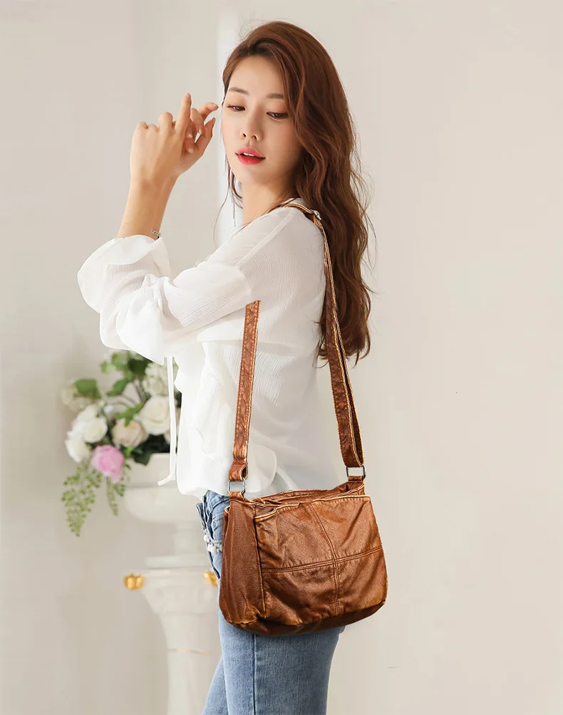 

woman handbags genuine leather bag female hobos shoulder crossbody bags high quality leather totes women messenger bag New C1754