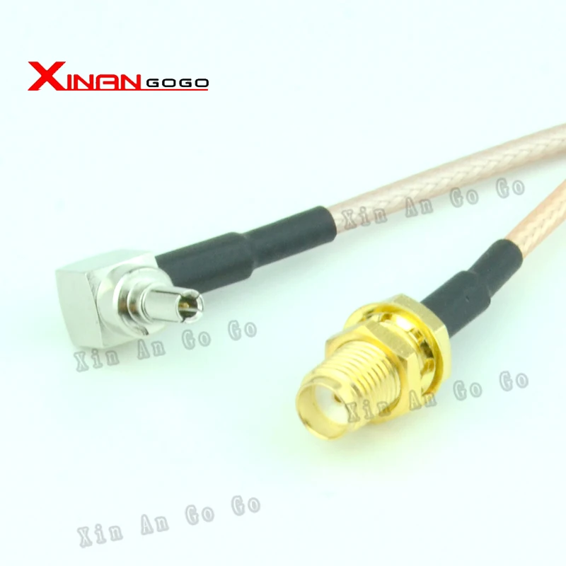 

XinAnGoGo 10pcs SMA female to CRC9 connector RG316 15CM 20cm 30cm pigtail cable