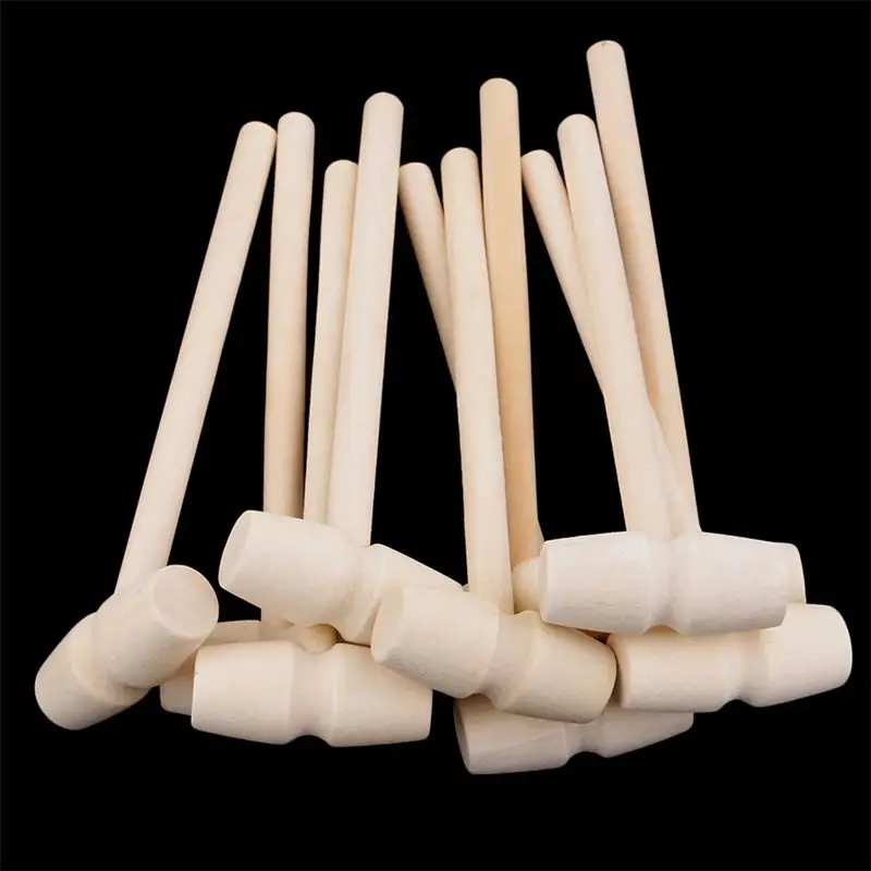 

3pcs Mini Wooden Hammer Wood Mallets for Seafood Lobster Crab Leather Crafts Jewelry Crafts Kids Toys Wood Craft Tools