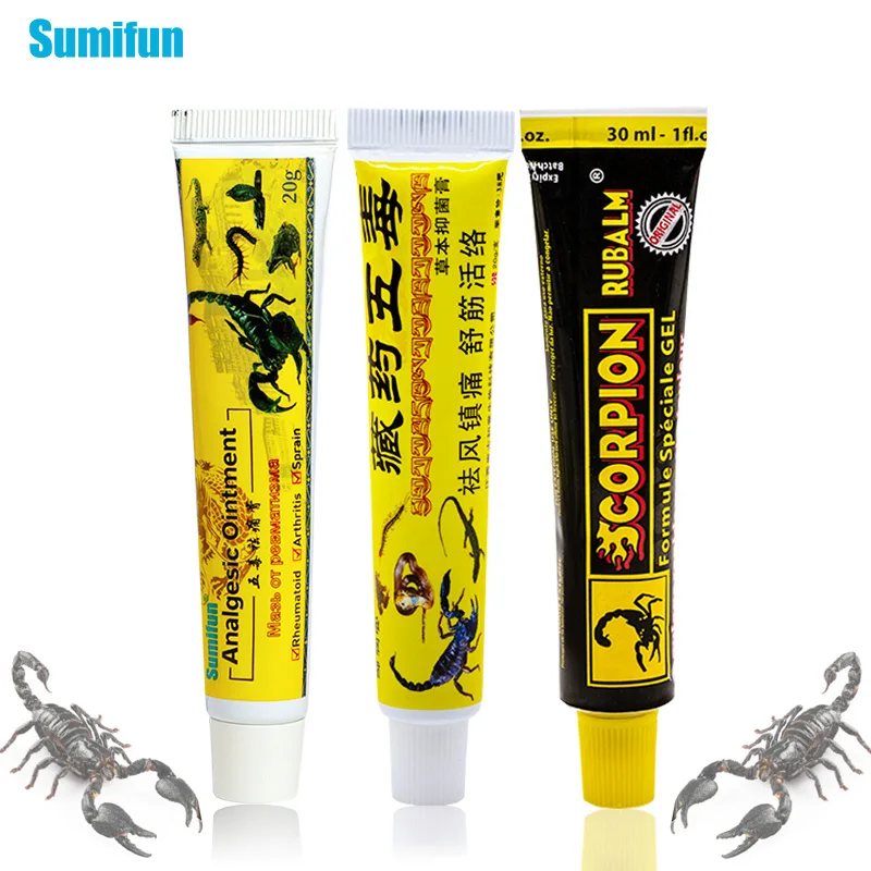 

3Types of Scorpion Ointment Pain Relief Ointment Sumifun Herbal Cream For Rheumatoid Arthritis Joint Muscle Rub Medical Plaster