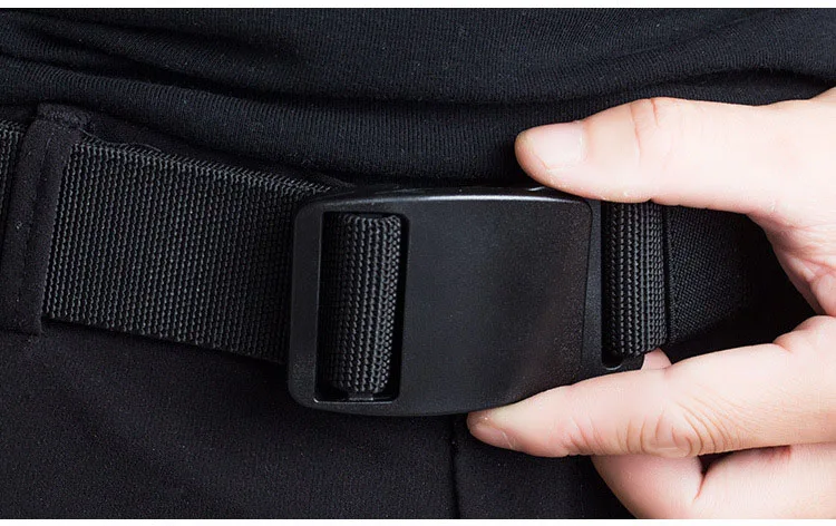 [AETRENDS] Для мужчин на открытом воздухе Холст ремень Пеший туризм для безопасности кемпинга талии Поддержка Охота Спортивные Военные Тактические пояса D-0034