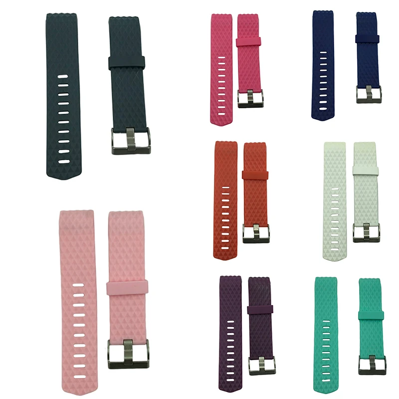 

3D Silicone Replacement Straps Band Smart Watch Bracelet For Fitbit Charge 2 Band Wristband Strap