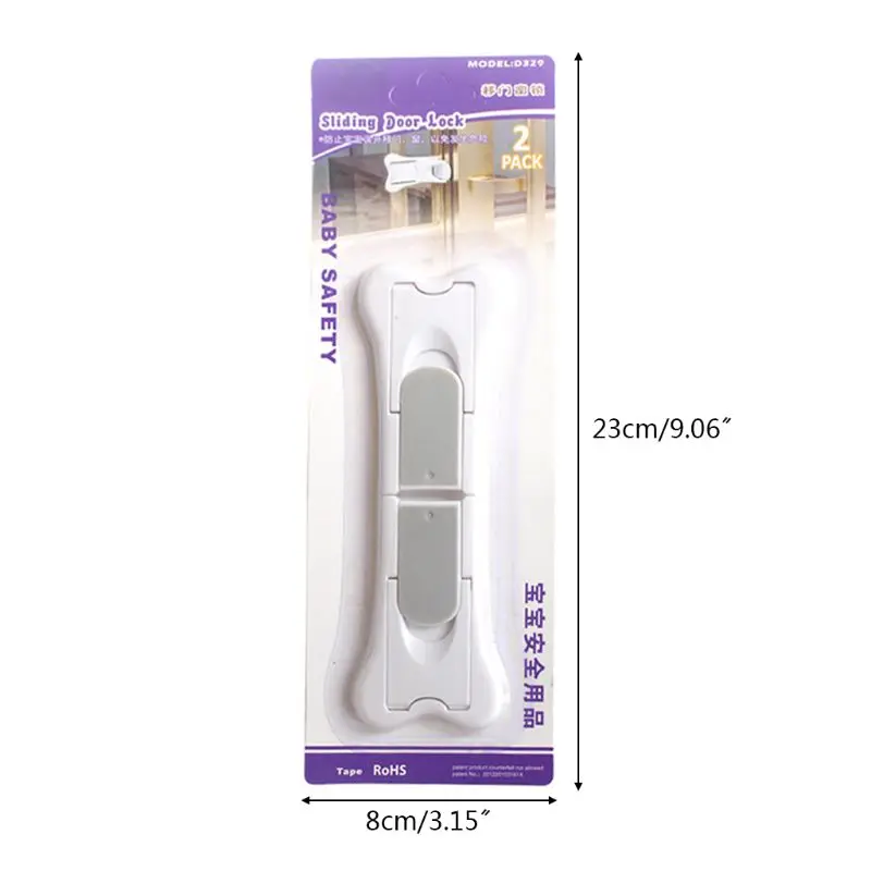 

2Pcs Protecting Baby Safety Sliding Door Window Wardrobe Closet Lock Children Care Protection