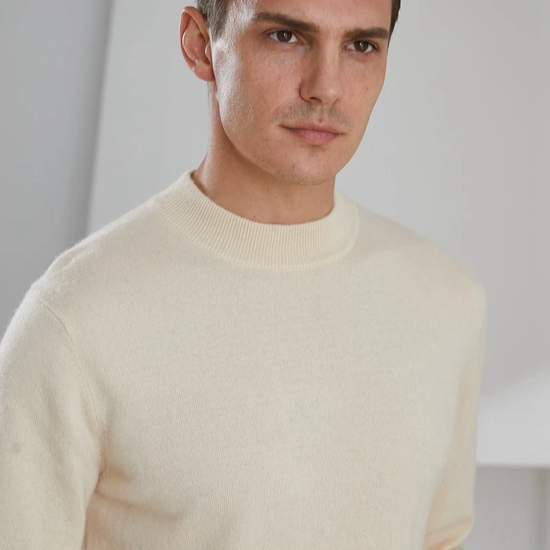 

Top Grade 100% Pure Pashmina Knitting Pullovers Man 2020 Winter New Fashion Oneck Warm Sweaters Male Goat Cashmere Knit Clothes