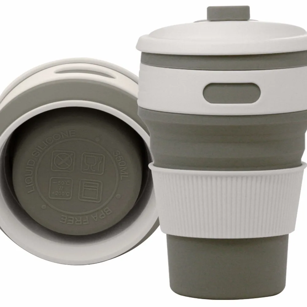 

Coffee Mugs Travel Collapsible Silicone Cup Folding Water Cups BPA FREE Food Grade Drinking Ware Mug Tea Coffee Cups