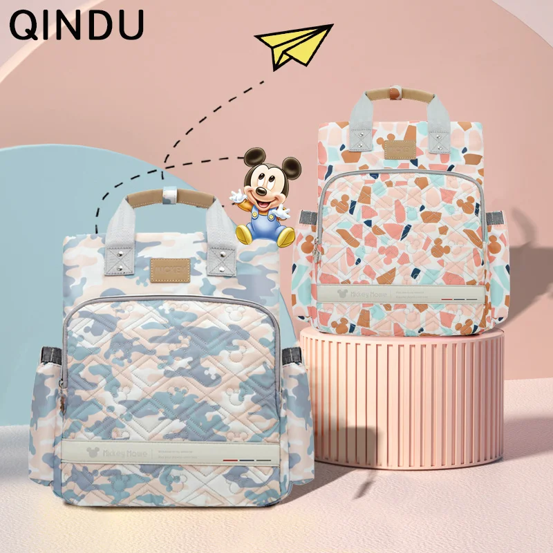 Disney Nylon Diaper Bags Large Capacity Baby Storage Bag Baby Bottle Insulation Diaper Bags Travel Baby Stroller Mother Care Bag