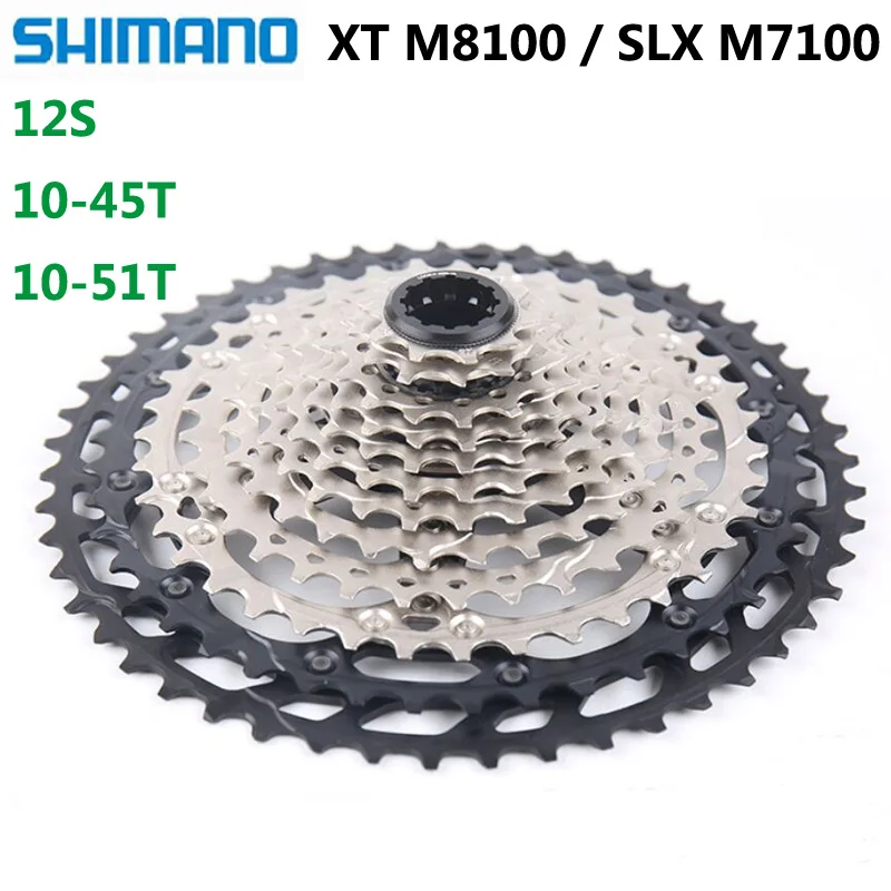 

Shimano 12 Speed Deore XT M8100/SLX M7100 M6100 12v Bicycle Freewheel Cassette 10-45T/10-51T Sprocket Mountain MTB Bike 12s