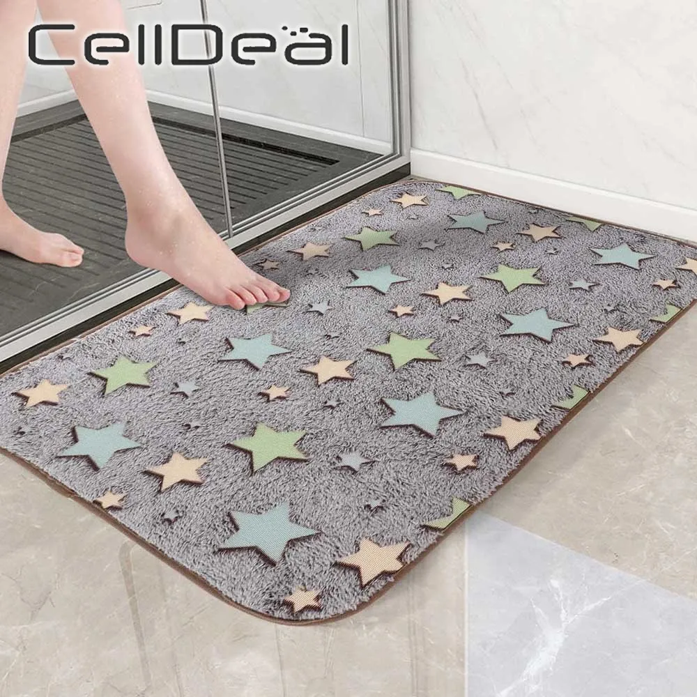 

Bath Mat Non-slip Carpets Hallway Mat Bedroom Bathroom Floor Mat Soft Flannel Carpets Shower Room Doormat Toilet Floor Decor
