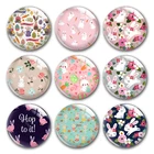 Ручная работа Счастливой Пасхи с милым принтом кролика футболка с кроликом и морковкой, Круглый Фото Стекло кабошоны демо с плоской задней частью 