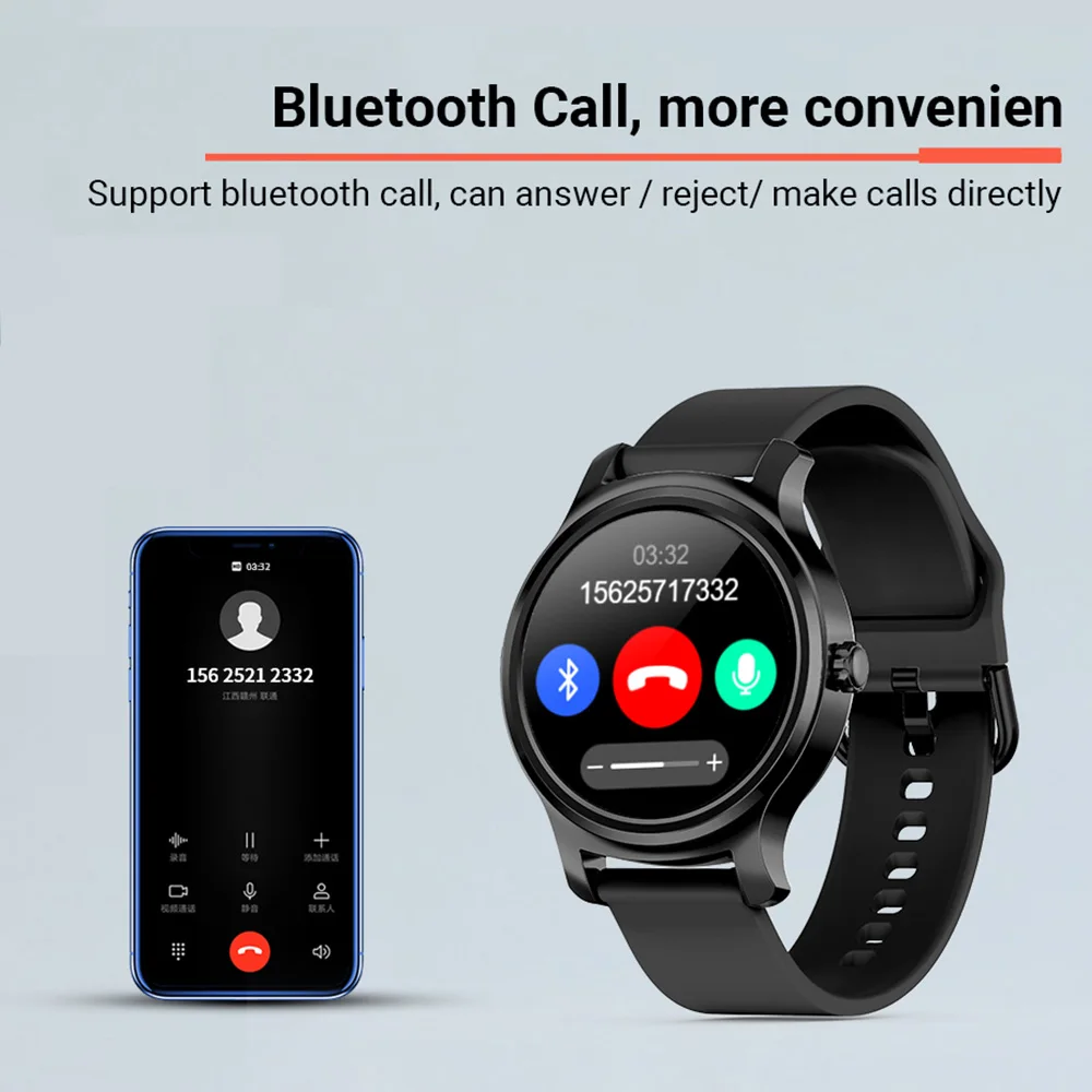 RUNDOING R2 Полный Круглый экран сенсорный для женщин Смарт часы для мужчин Bluetooth звонки, музыка трекер сердечного ритма Спорт smarttwacth Запись голоса