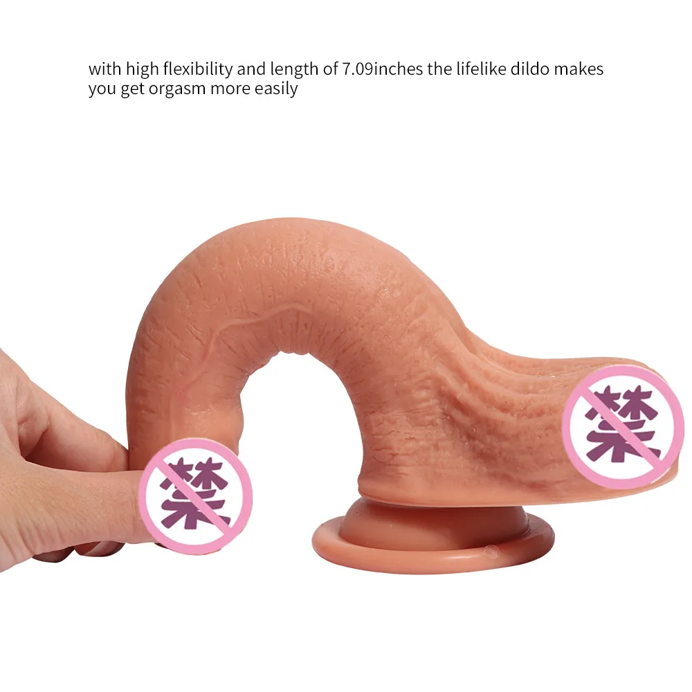 Реалистичный Массажер для удовольствия 7 дюймовый медицинский силиконовый