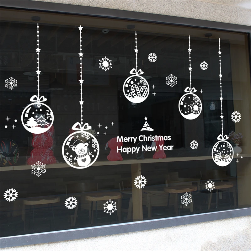 Рождественская подвеска окно электростатические наклейки стеклянные не