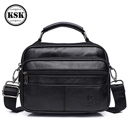 black 8208 Мужская сумка через плечо из натуральной кожи, сумки через плечо, мужские высококачественные роскошные сумки, сумки-мессенджеры, сумки через плечо, KSK - Цвет: black 8208