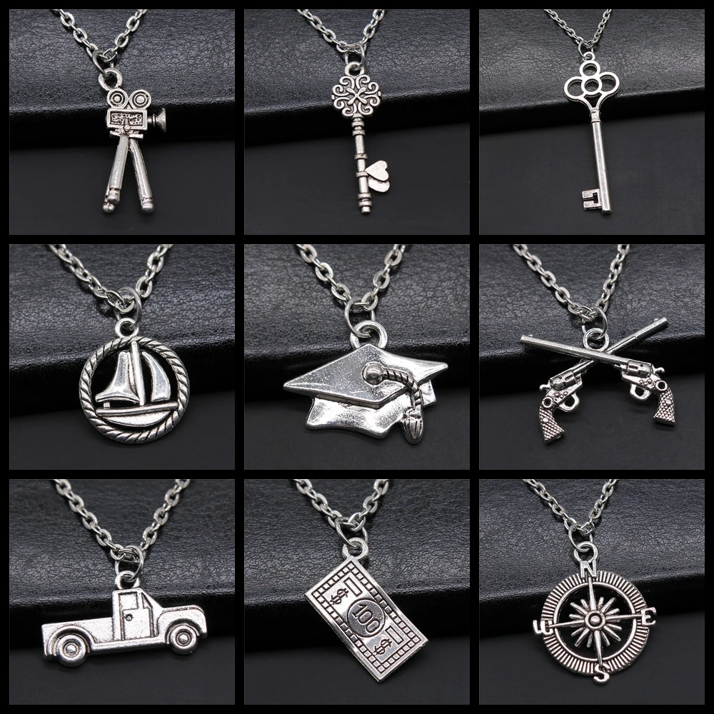 Винтажная антикварная Серебристая клавишная пушка компас автомобильный