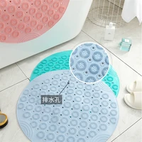 pvc round bath mat household shower room drain sucker floor mats bathroom massage foot pad