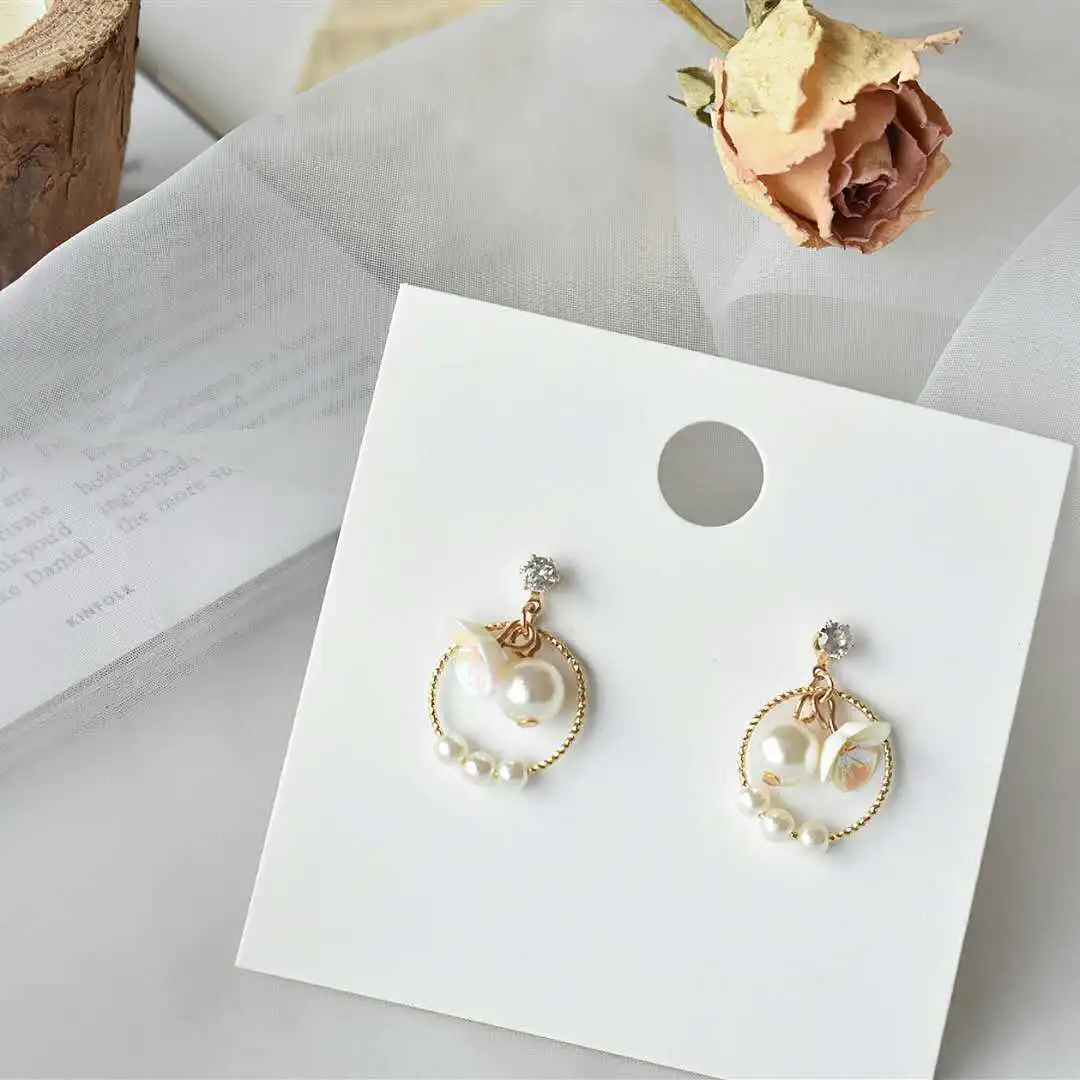 2019 новый фирменный дизайн цветок кисточкой серьги Благородный минималистичный