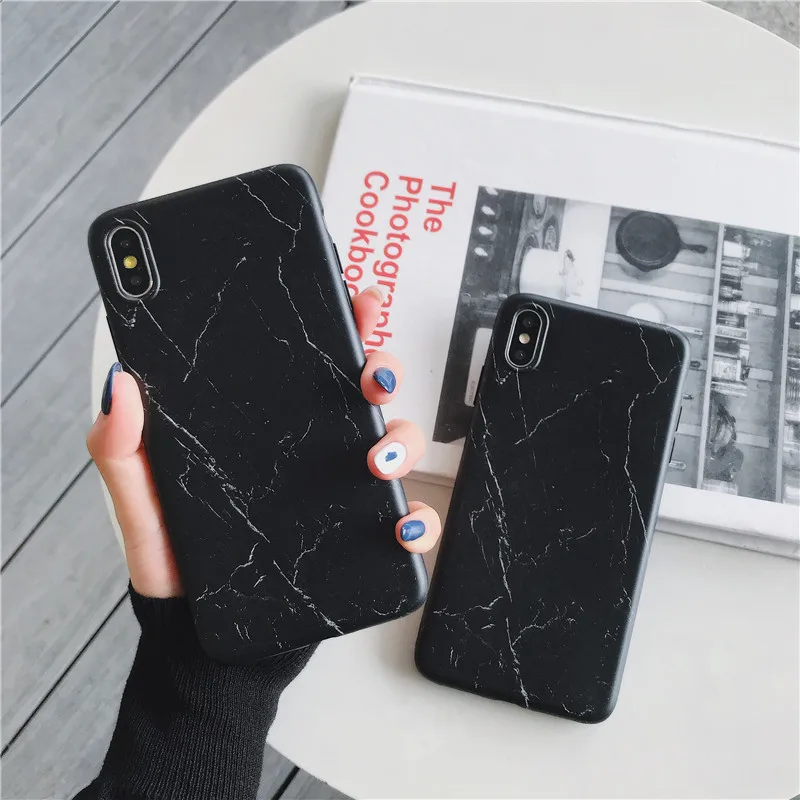 Lovebay черный чехол с мраморным рисунком для iPhone X XR Xs Max Роскошный телефона 6 6s 7 8 Plus