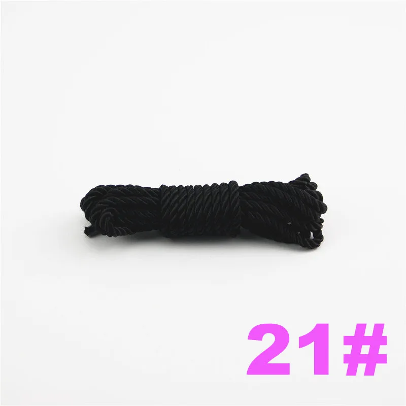 DIY Cord Jewelry findings 3 мм сплошной цвет 3 плетеный шнур декоративная скрученная атласная полиэфирная нить 100 м/шт. DS217 - Цвет: 21