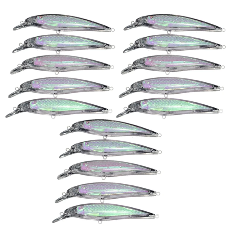 

Transparent Baits Blank Hard 3D Unpainted Fishing Minnow Wobblers