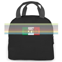 aprilia italy flag black new simple women men portable insulated lunch bag adult