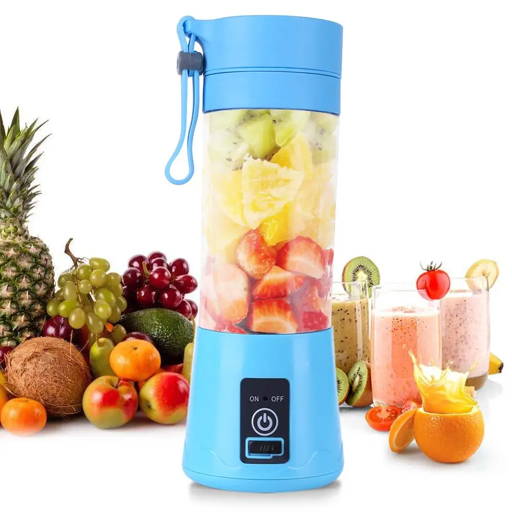 New 380ml 6 Blades Mini Electric Fruit Juicer USB Portable Smoothie Maker Blender Machine Sports Bottle Juicing Cup Kitchen Tool | Дом и сад