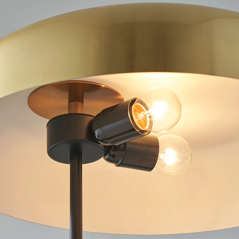 

Nordic Table Lamps For Bedroom Livingroom Metal Mushroom Lamp Hotel Bed Head Creative Simple Indoor Marble Desk Light