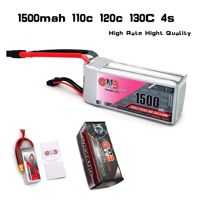 Высокочастотный RC автомобиль 110C 120c 130C Lipo аккумулятор Gaoneng GNB 14 8 в 1500 мАч модели