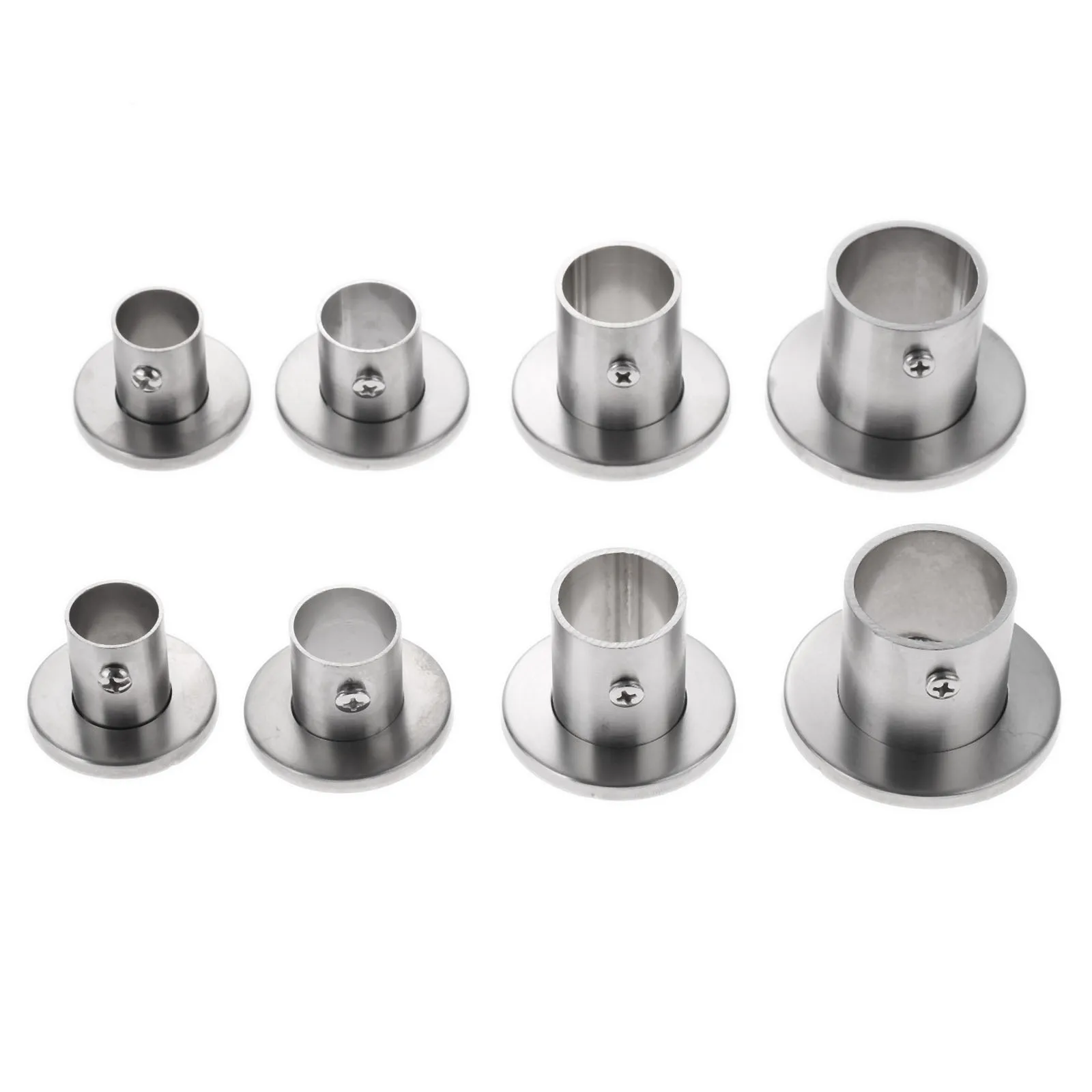 

DRELD 2pcs Stainless Steel Wardrobe Closet Rod Flange Bracket Hanger Clothes Rod Seat Hanger Pipe Tube Holder 19/22/25/32mm