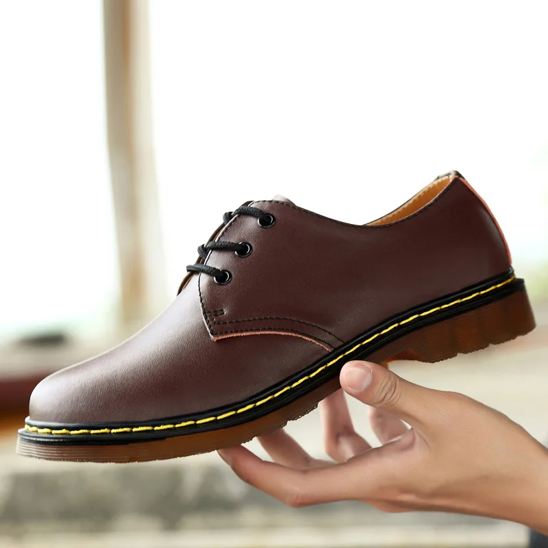 

Martin boots 2021 new 3-hole front lace-up Martin boots British leather couple casual shoes tooling shoes small leather shoes