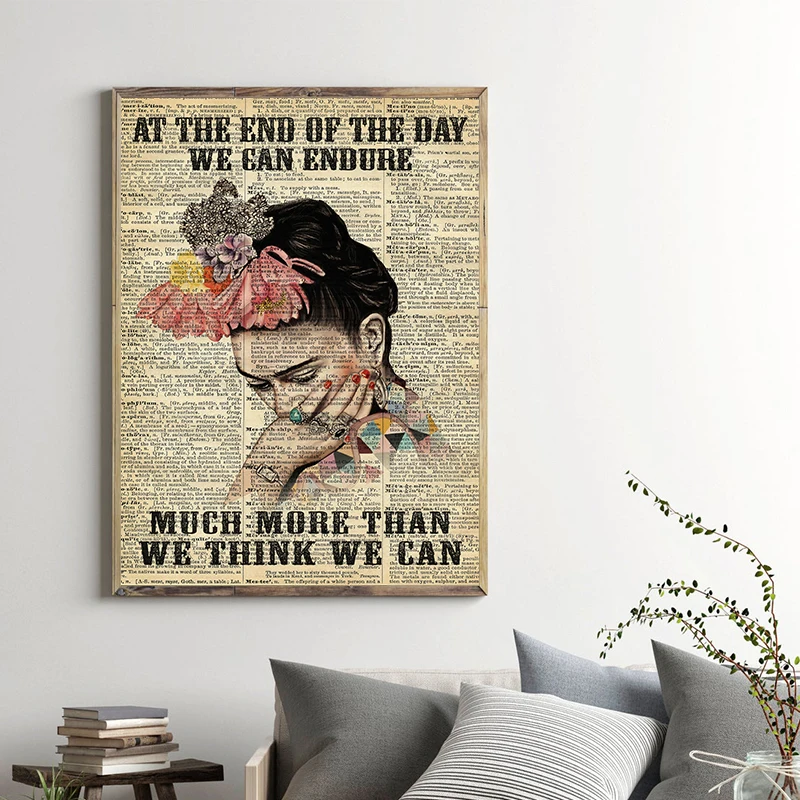 Картина с изображением мексиканской Женщины художницы винтажная Настенная